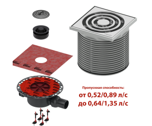 Душевой трап TECE TECEdrainpoint S KDP-S120 с сифоном в комплекте