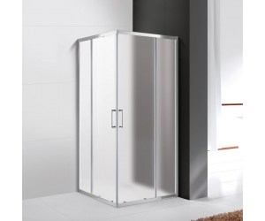 Душевой уголок Cezares Molveno-A-2-100-P-Cr, 100 x 100 x 190 см, стекло текстурное Punto, хром