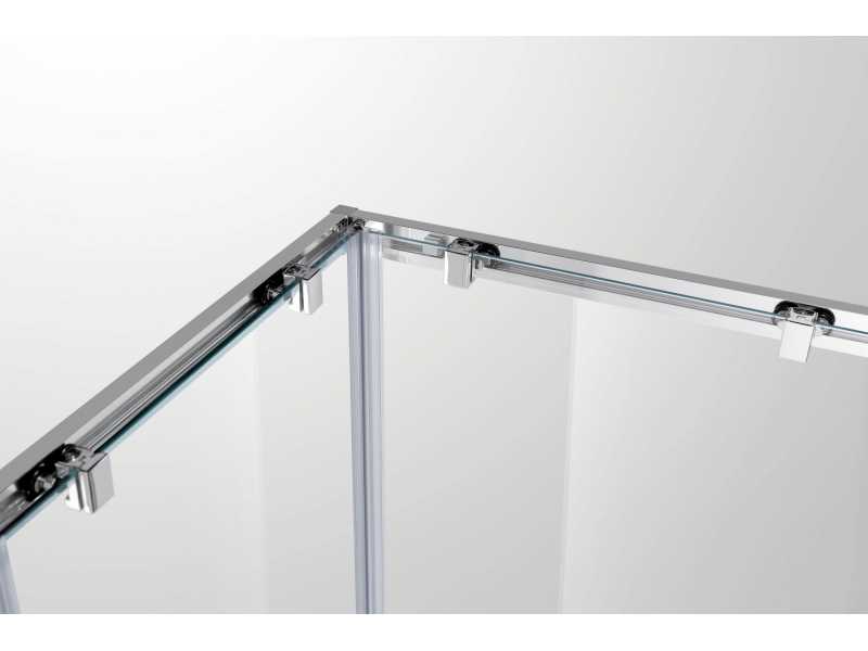 Купить Душевой уголок Cezares Molveno-A-2-100-P-Cr, 100 x 100 x 190 см, стекло текстурное Punto, хром