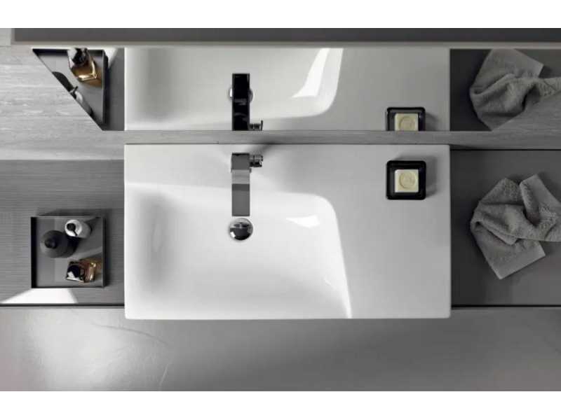 Купить Тумба под раковину Geberit Xeno2 500.513.43.1, 90 см, с подсветкой, цвет серое дерево