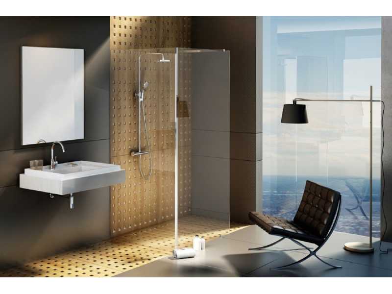 Купить Душевой уголок Ravak Walk-In Corner, 120 x 80 см, профиль блестящий, витраж транспарент, GW1CG4C00Z1