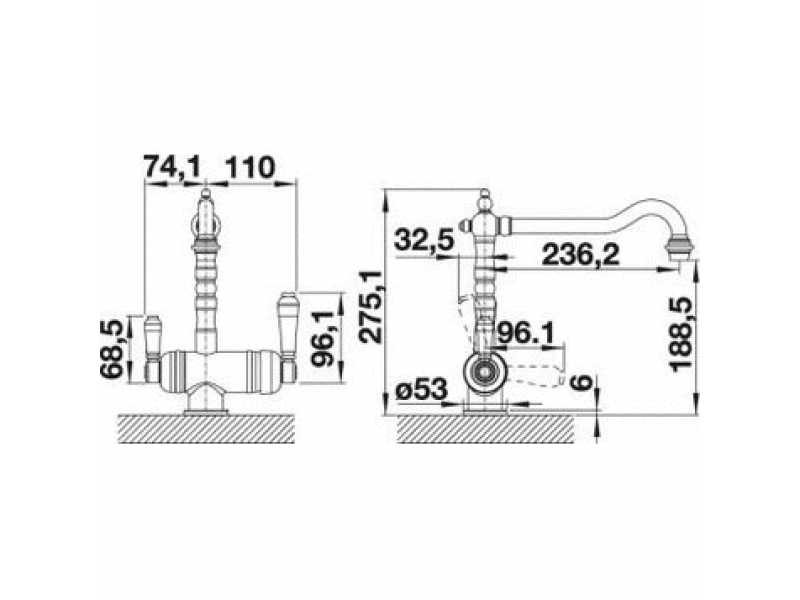 Купить Смеситель Blanco Sora 524218, полированная латунь