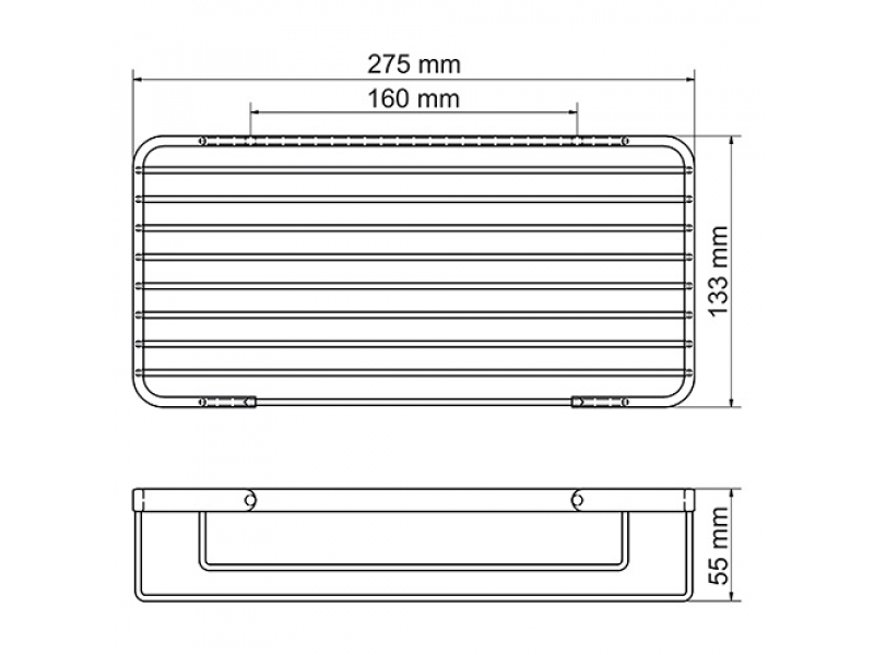 Купить Полка металлическая прямая WasserKRAFT К-722
