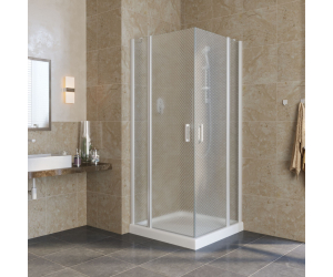 Душевой уголок Vegas Glass EFA Lux, 120 x 120 x 199.5 см, профиль белый, стекло ретро