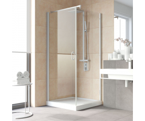 Душевой уголок Vegas Glass EP-Fis Lux, 90 x 90 x 199.5 см, профиль матовый хром, стекло прозрачное