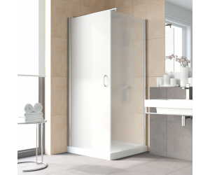 Душевой уголок Vegas Glass EP-Fis Lux, 80 x 80 x 199.5 см, профиль глянцевый хром, стекло сатин