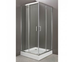 Душевой уголок BelBagno Uno UNO-A-2-85-Cr, 85 х 85 x 185 см, стекло прозрачное/матовое/рифленое