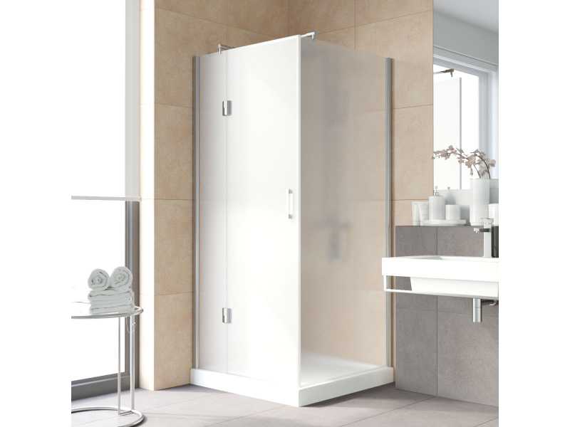 Купить Душевой уголок Vegas Glass AFP-Fis Lux, 100 x 100 x 199.5 см, профиль глянцевый хром, стекло сатин