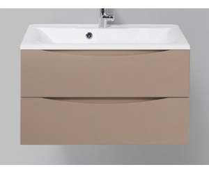 Тумба под раковину BelBagno Marino MARINO-800-2C-SO-CL-P, 80 х 45 х 55 см, Capucino Lucido - бежевый глянец