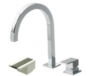 Смеситель Bandini Ice Cube 750720PN02LW для раковины, никель/ручка венге