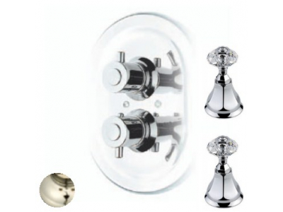 Cмеситель Nicolazzi Termostatic 4909GF15 для душа, английское золото/Crystal handle