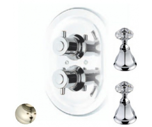 Cмеситель Nicolazzi Termostatic 4909GF15 для душа, английское золото/Crystal handle