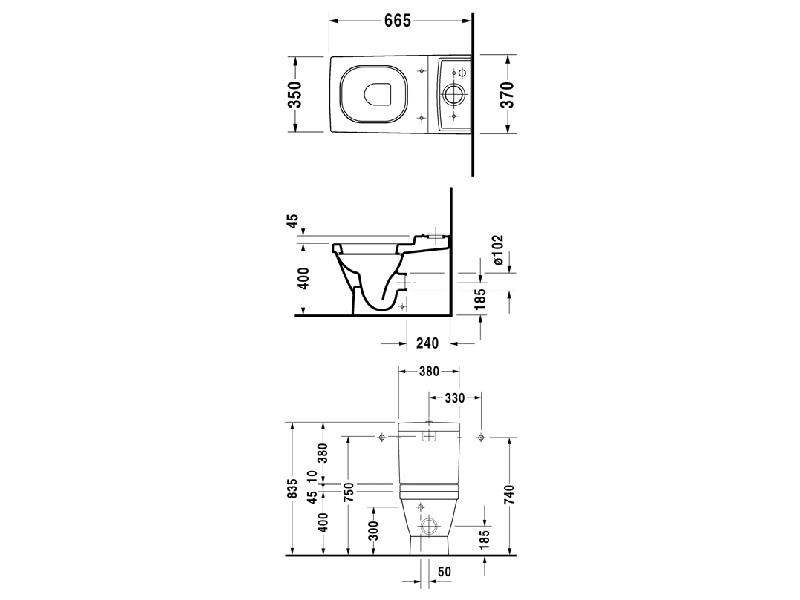 Купить Напольный унитаз Duravit 2nd floor 210709 00 00/136385.0000
