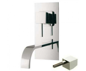 Смеситель Bandini Ice Cube 2 751220SN05LT для раковины, матовый никель/ручка тик