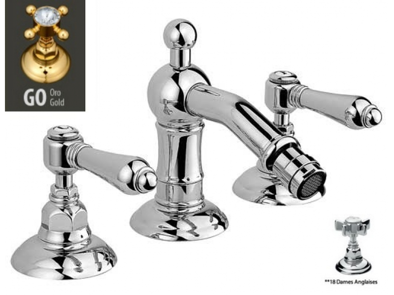 Купить Смеситель Nicolazzi Dames Anglaises 1415GO18 для биде, золото, ручки Dames Anglaises