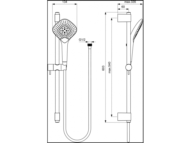 Купить Душевой гарнитур Ideal Standard Idealrain B1762AA