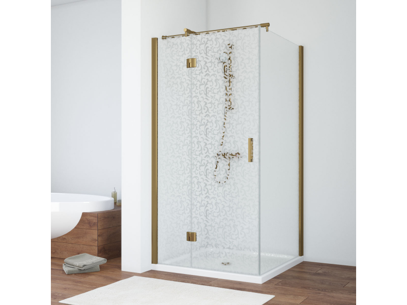 Купить Душевой уголок Vegas Glass AFP-Fis, 100 x 100 x 190 см, профиль бронза, стекло фея