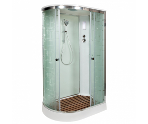 Душевая кабина Deto Em EM1511 L/R эл 110 x 80 см, с крышей, с электрикой