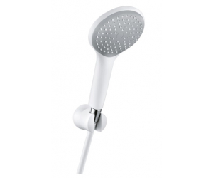 Душевой гарнитур Kludi Freshline 1S 6785091-00 для ванны, держатель круглый, цвет белый