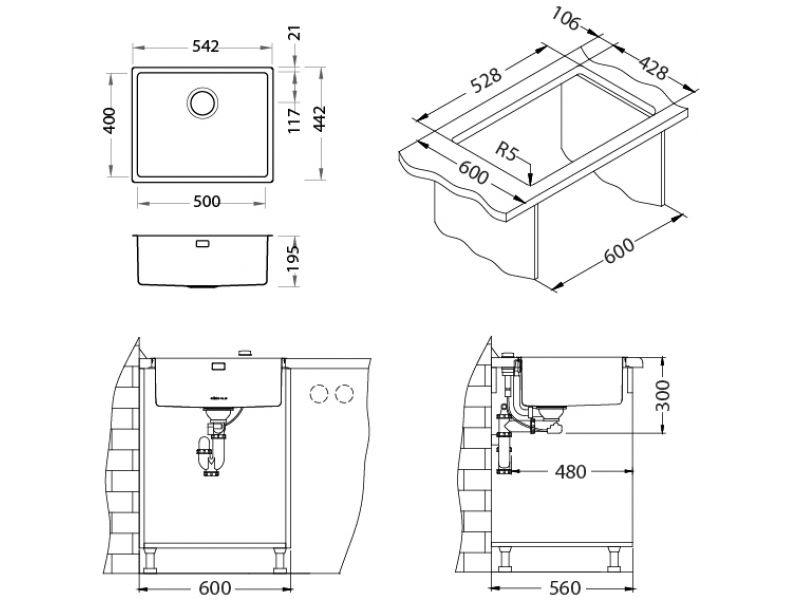 Купить Мойка кухонная Alveus Kombino 50 F/S Monarch 1120903, медь