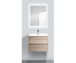 Тумба под раковину BelBagno Kraft, 60 см, Rovere Galifax Bianco, бежевая, KRAFT-600-2C-SO-RGB