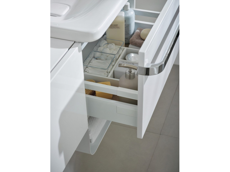 Купить Тумба под раковину Ideal Standard Tonic II 50 см, подвесная, с подсветкой, белый лак глянцевый, R4301WG