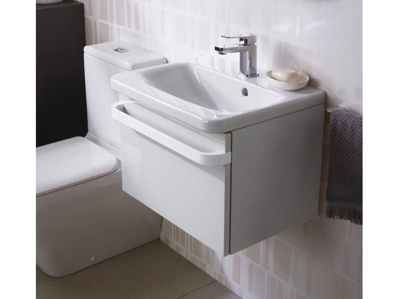 Купить Тумба под раковину Ideal Standard Tonic II 50 см, подвесная, с подсветкой, белый лак глянцевый, R4301WG