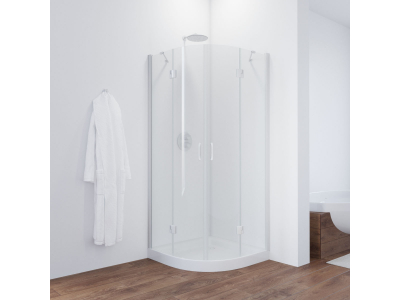 Душевой уголок Vegas Glass AFS, 90 x 90 x 190 см, профиль белый, стекло прозрачное