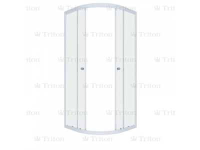 Душевой уголок (ширма) Triton Гидрус 90 x 90 см, четверть круга, стекло лен