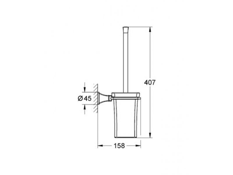 Купить Ершик туалетный Grohe Grandera 40632IG0, хром/золото