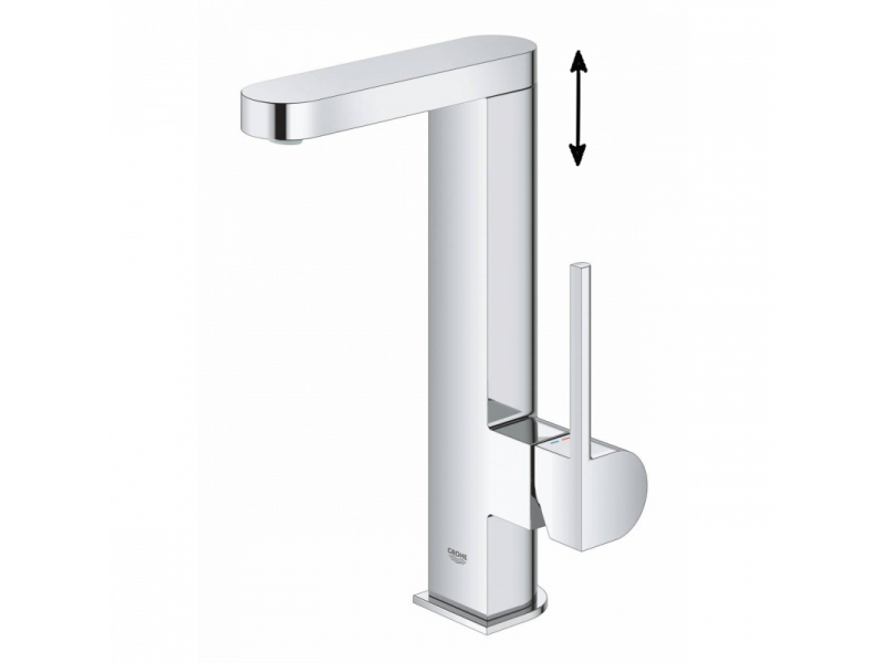 Купить Смеситель однорычажный Grohe Plus 23843003 для раковины, со сливным гарнитуром, выдвижной излив