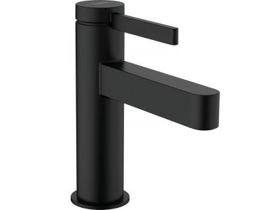 Смеситель для раковины Hansgrohe Finoris, с донным клапаном Push-Open, черный матовый, 76010670