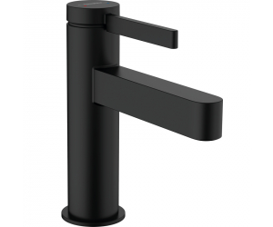 Смеситель для раковины Hansgrohe Finoris, с донным клапаном Push-Open, черный матовый, 76010670