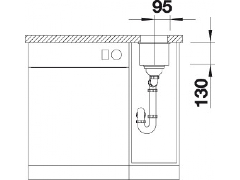 Купить Мойка Blanco Subline 160-U 523397, темная скала