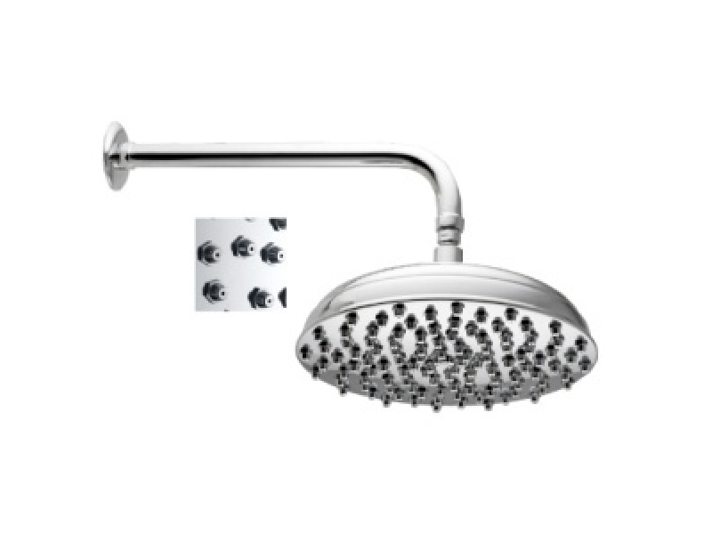 Купить Верхний душ Nicolazzi Classic 5703 CR 30, d-300 мм, 1 режим струи, с держателем, хром