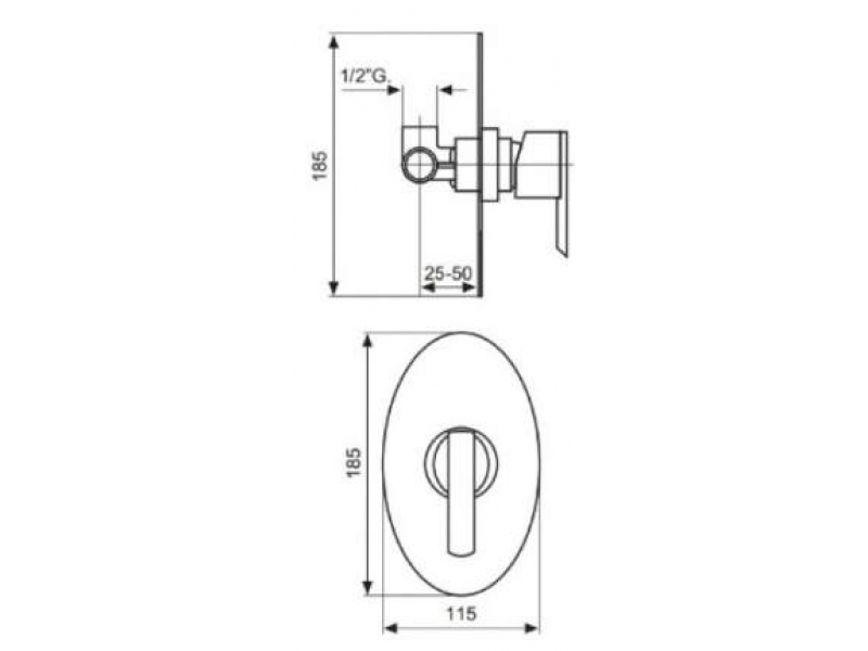 Купить Смеситель для душа Emmevi Elly 41009CR, хром