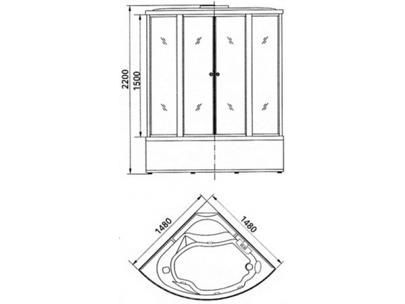 Купить Душевой бокс Appollo Guci-856 148 x 148 x 220 см