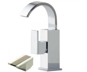 Смеситель Bandini Ice Cube 2 752220SN03LT для биде, матовый никель/ручка тик