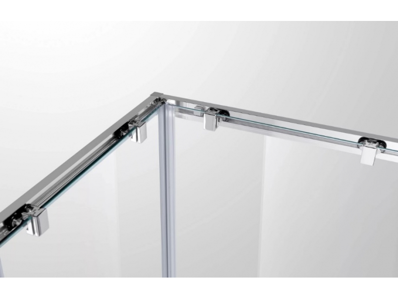 Купить Душевой уголок Cezares Molveno-A-22-100+30-C-Cr-IV, 130 x 130 x 190 см, стекло прозрачное, хром