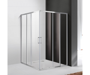 Душевой уголок Cezares Molveno-A-22-100+30-C-Cr-IV, 130 x 130 x 190 см, стекло прозрачное, хром
