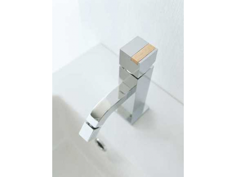 Купить Смеситель Bandini Ice Cube 752120PN01LT для биде, никель/ручка тик
