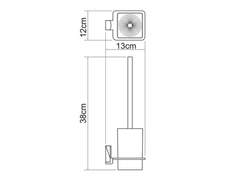 Купить Ершик подвесной WasserKRAFT Leine 5027WHITE