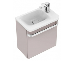 Тумба под раковину Ideal Standard Tonic II Guest 45 см, подвесная, правая, светло-коричневый глянцевый, R4306FC