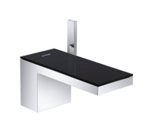 Смеситель для раковины Axor MyEdition 47010600, с донным клапаном, хром/черное стекло