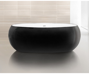 Ванна акриловая BelBagno BB18-NERO-BIA, 180 х 90 см, внешняя поверхность черная