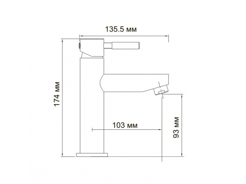 Купить Смеситель WasserKRAFT 4104 для раковины, картридж Ø 25 mm, хром