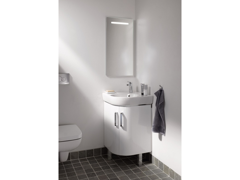 Купить Тумба под раковину Geberit Renova Compact, 48 х 48 см, цвет белый глянцевый, 862150000