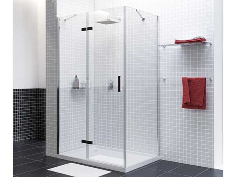 Купить Душевой уголок WasserKRAFT Aller 10H06BLACK MATT, прямоугольный, 80 см
