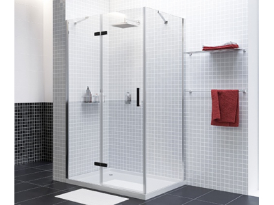 Душевой уголок WasserKRAFT Aller 10H06BLACK MATT, прямоугольный, 80 см