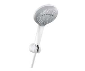 Душевой гарнитур Kludi Freshline 3S 6795091-00 для ванны, держатель круглый, цвет белый